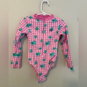 Prodoh Pink Gingham Sea Turtle Swimsuit